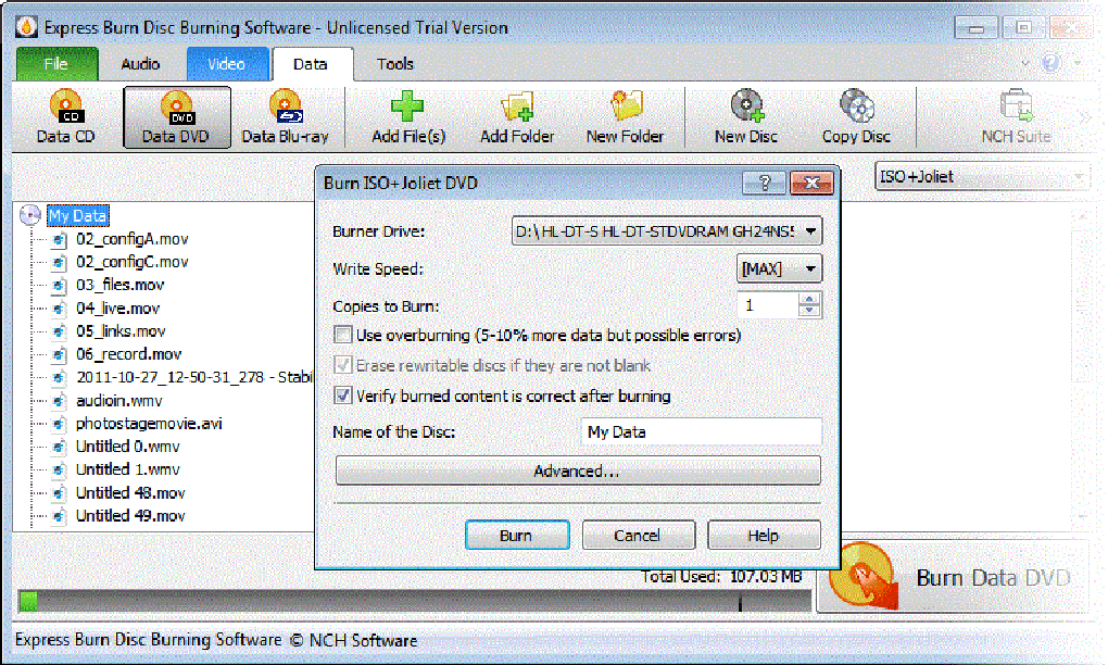 Express Burn Free CD Burning Software untuk Windows Unduh